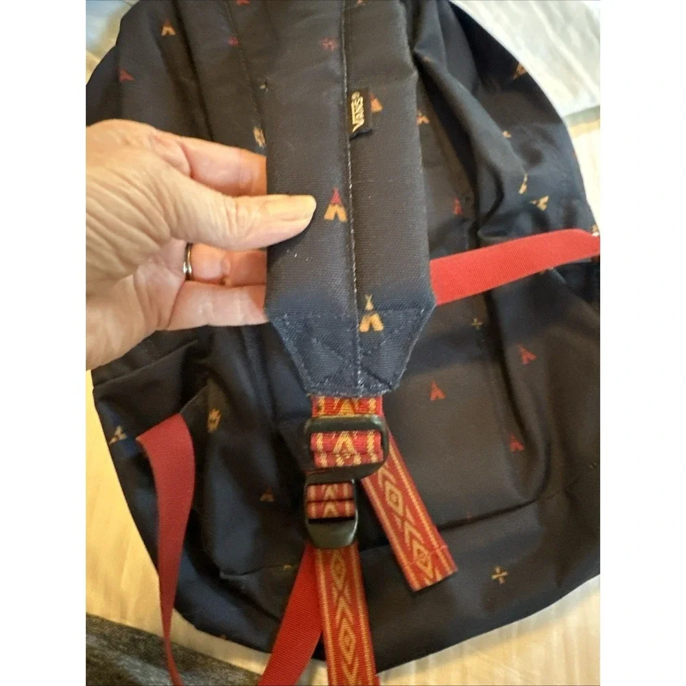 Vans Old Skool II Backpack in a True Native pattern Teepee Dark Blue EUC